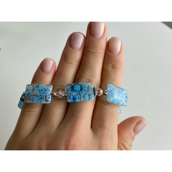 Sky Jewelry Серебряный браслет с ювелирным стеклом