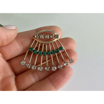 Sky Jewelry Серебряная брошь с ювелирным стеклом