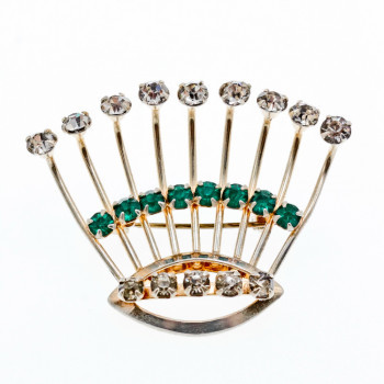 Sky Jewelry Серебряная брошь с ювелирным стеклом