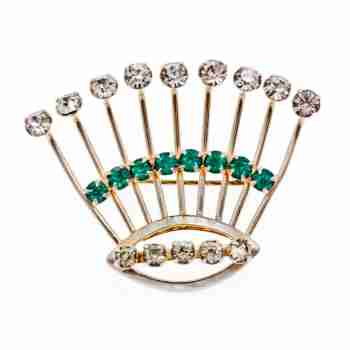 Sky Jewelry Серебряная брошь с ювелирным стеклом