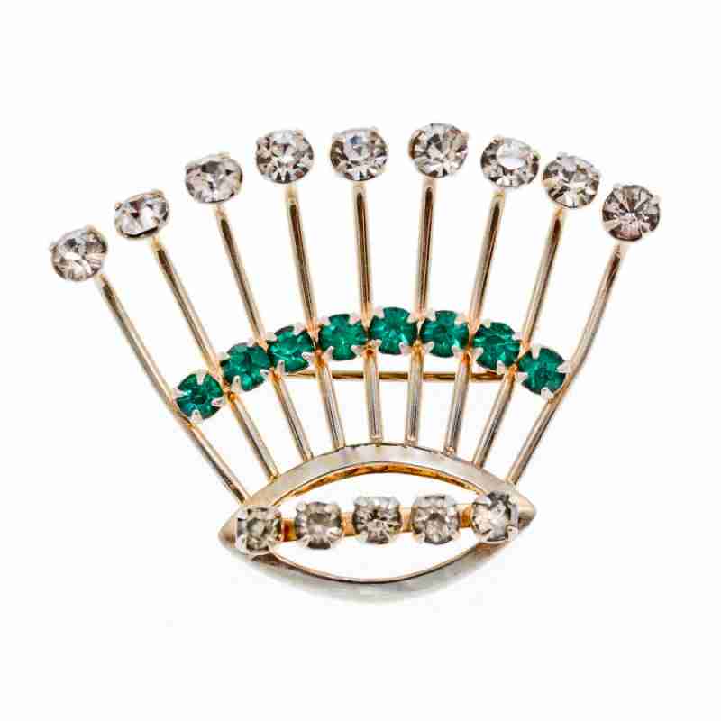 Sky Jewelry Серебряная брошь с ювелирным стеклом