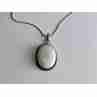 Sky Jewelry Цепочка с кулоном белый агат Винтаж