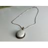 Sky Jewelry Цепочка с кулоном белый агат Винтаж