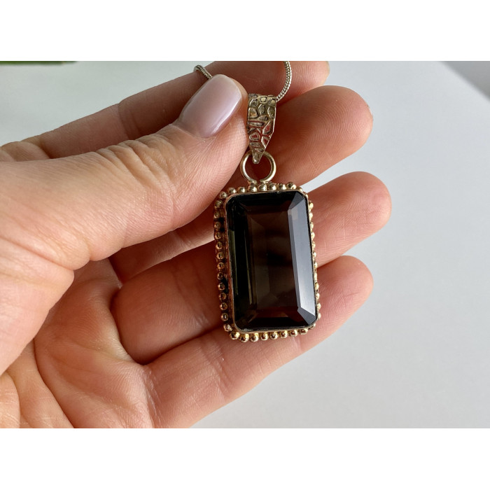 Sky Jewelry Цепочка с кулоном ювелирное стекло  Винтаж