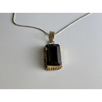 Sky Jewelry Цепочка с кулоном ювелирное стекло  Винтаж