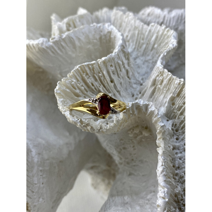 Sky Jewelry Золотое кольцо с рубином и бриллиантами   Вдохновение