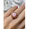 Sky Jewelry Серебряное кольцо в позолоте с морганитом    Страсть