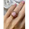 Sky Jewelry Серебряное кольцо в позолоте с морганитом    Страсть