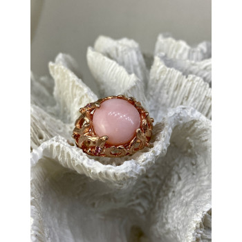 Sky Jewelry Серебряное кольцо в позолоте с морганитом    Страсть