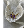 Sky Jewelry Золотые серьги с аметистом   Классика