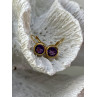 Sky Jewelry Золотые серьги с аметистом   Классика