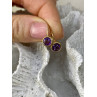 Sky Jewelry Золотые серьги с аметистом   Классика