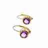 Sky Jewelry Золотые серьги с аметистом   Классика