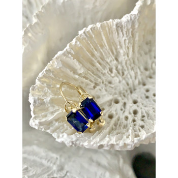 Sky Jewelry Золотые серьги с сапфиром Мечта