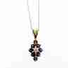 Sky Jewelry Золотая цепочка с кулоном сапфиры и бриллиант