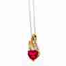 Sky Jewelry Золотая цепочка с кулоном рубин и бриллиант  Сердце