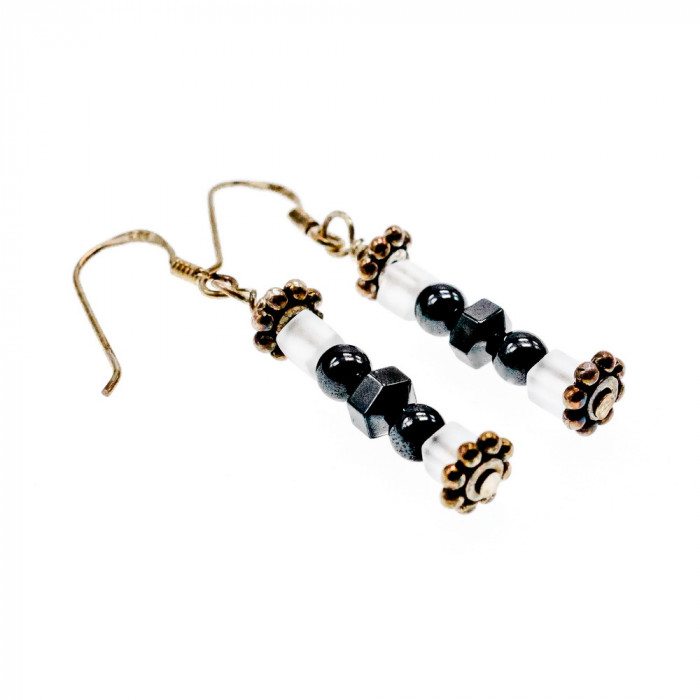 Sky Jewelry Серебряные серьги со вставками из ювелирного стекла