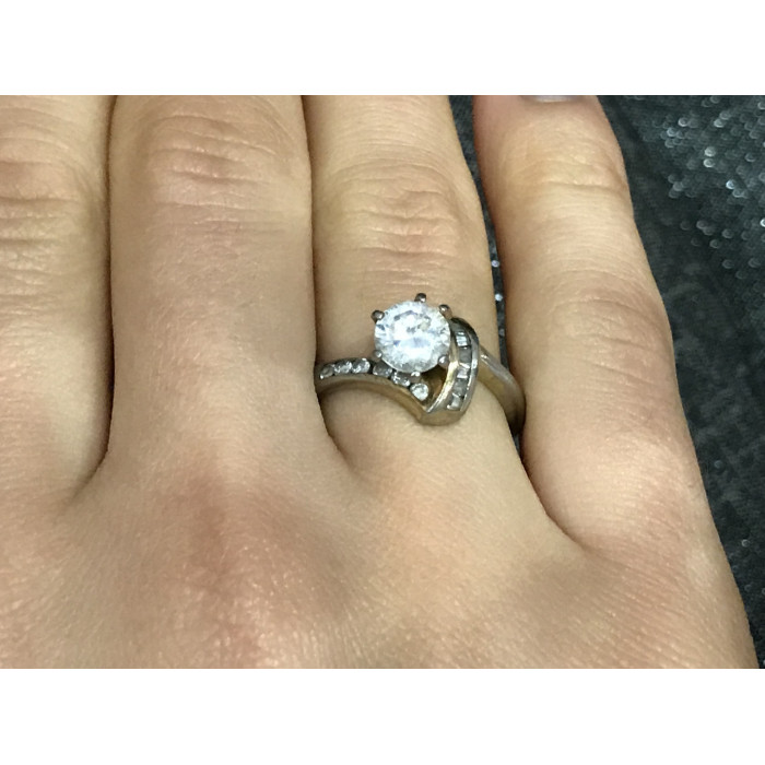 Sky Jewelry Серебряное кольцо 925 пробы с фианитами