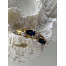 Sky Jewelry Золотые серьги с сапфиром и бриллиантом   Счастье