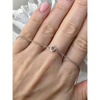 Sky Jewelry Серебряная цепочка с кулоном синий и белый сапфир