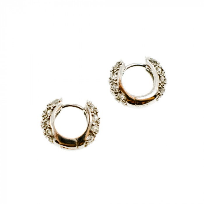 Sky Jewelry Серебряные серьги с фианитами  Маленькая радость