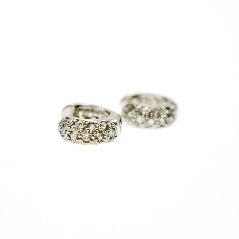 Sky Jewelry Серебряные серьги с фианитами  Маленькая радость