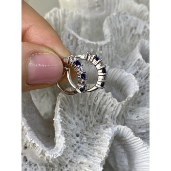 Sky Jewelry Серебряные серьги с фианитами Блеск