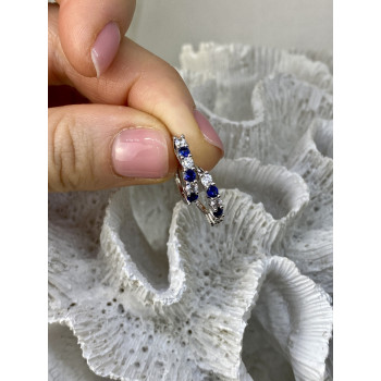 Sky Jewelry Серебряные серьги с фианитами Блеск