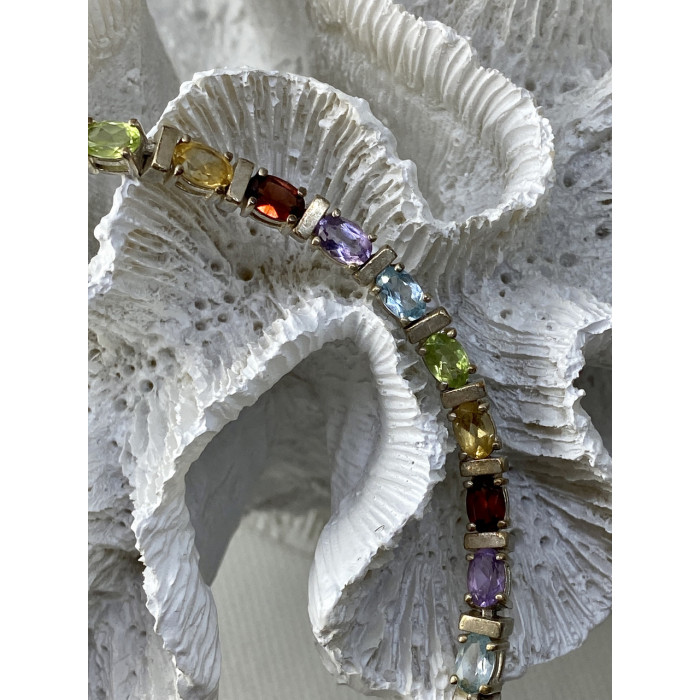 Sky Jewelry Серебряный браслет с натуральными камнями Очарование