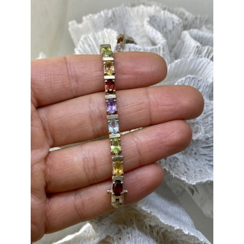 Sky Jewelry Серебряный браслет с натуральными камнями Очарование