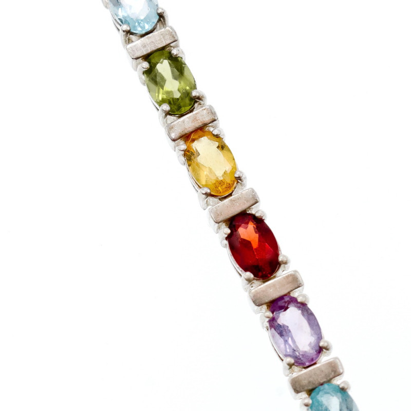 Sky Jewelry Серебряный браслет с натуральными камнями Очарование