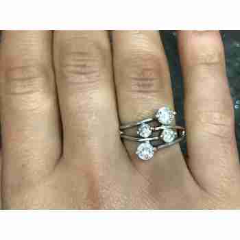 Sky Jewelry Серебро 925 пробы кольцо с фианитами