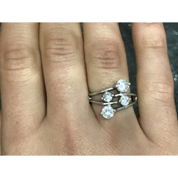Sky Jewelry Серебро 925 пробы кольцо с фианитами