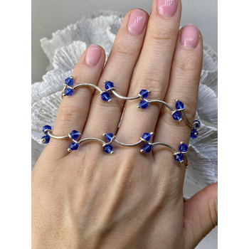 Sky Jewelry Серебряное ожерелье с ювелирным стеклом  Стиль Италии