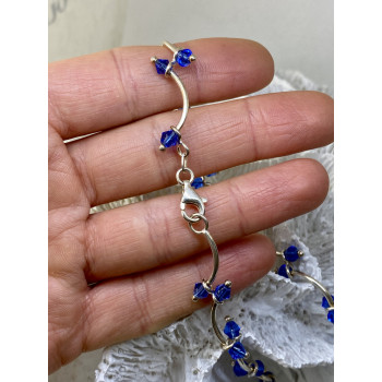 Sky Jewelry Серебряное ожерелье с ювелирным стеклом  Стиль Италии