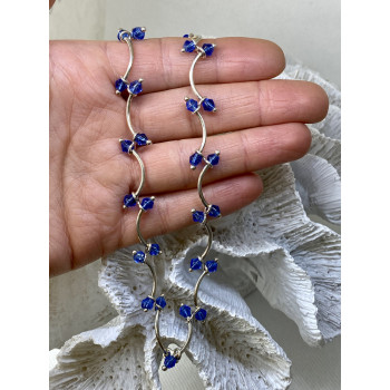 Sky Jewelry Серебряное ожерелье с ювелирным стеклом  Стиль Италии