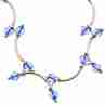 Sky Jewelry Серебряное ожерелье с ювелирным стеклом  Стиль Италии