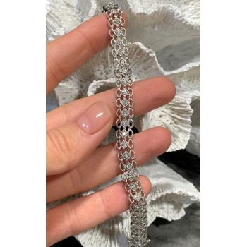 Sky Jewelry Браслет из серебра со вставками из топаза Ажур