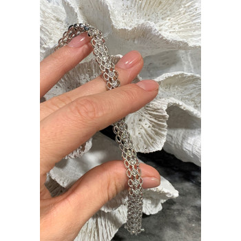 Sky Jewelry Браслет из серебра со вставками из топаза Ажур