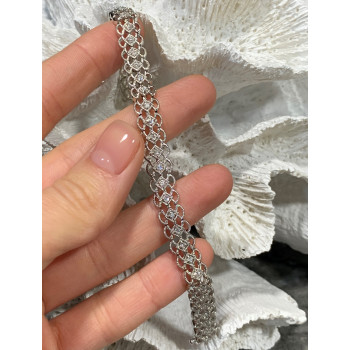 Sky Jewelry Браслет из серебра со вставками из топаза Ажур