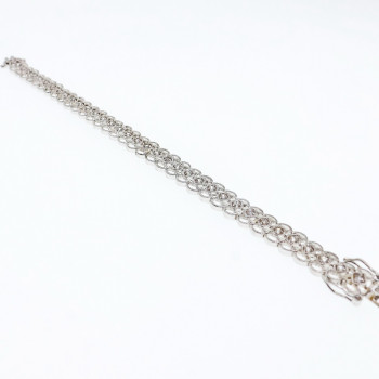 Sky Jewelry Браслет из серебра со вставками из топаза Ажур