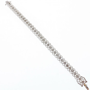 Sky Jewelry Браслет из серебра со вставками из топаза Ажур