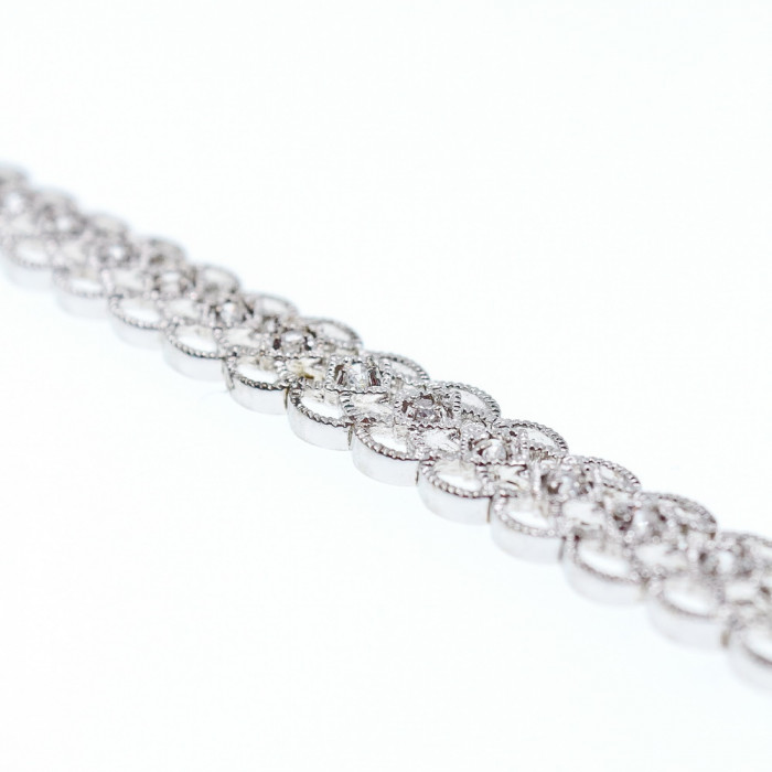 Sky Jewelry Браслет из серебра со вставками из топаза Ажур