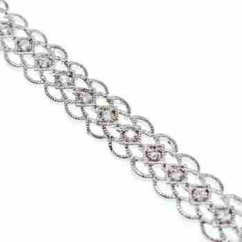 Sky Jewelry Браслет из серебра со вставками из топаза Ажур