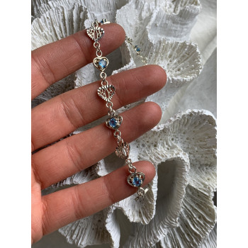 Sky Jewelry Браслет из серебра с топазом   Сердце  2