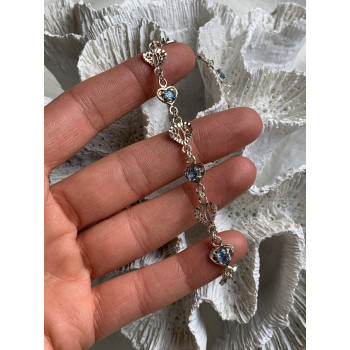 Sky Jewelry Браслет из серебра с топазом   Сердце  2