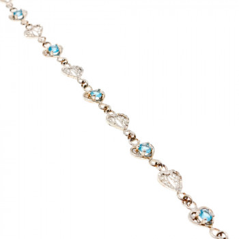 Sky Jewelry Браслет из серебра с топазом   Сердце  2