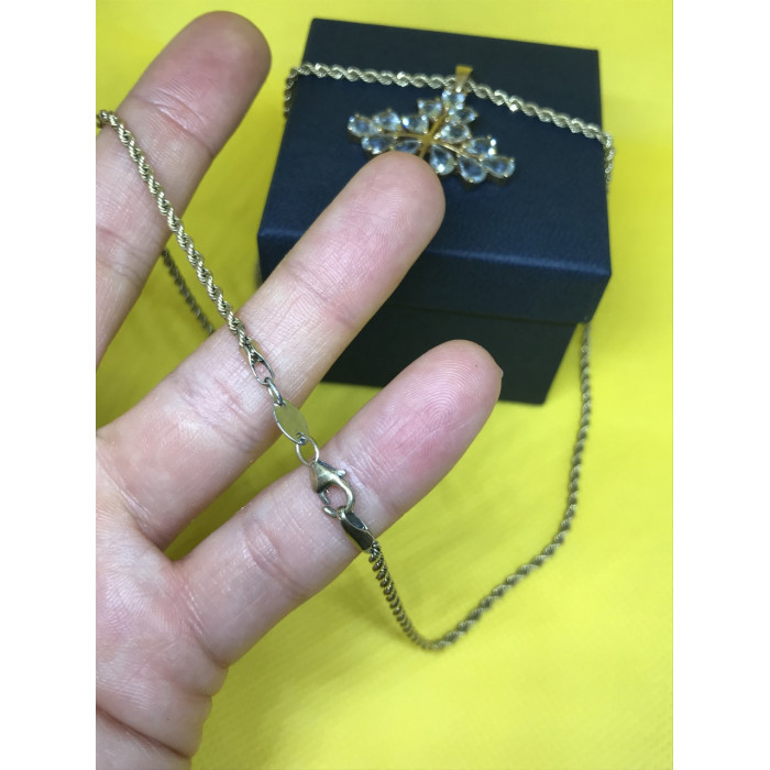 Sky Jewelry Кулон снежинка и цепочка (серебро в позолоте)