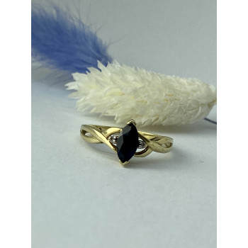 Sky Jewelry Золотое кольцо со шпинелью и бриллиантами  Классика