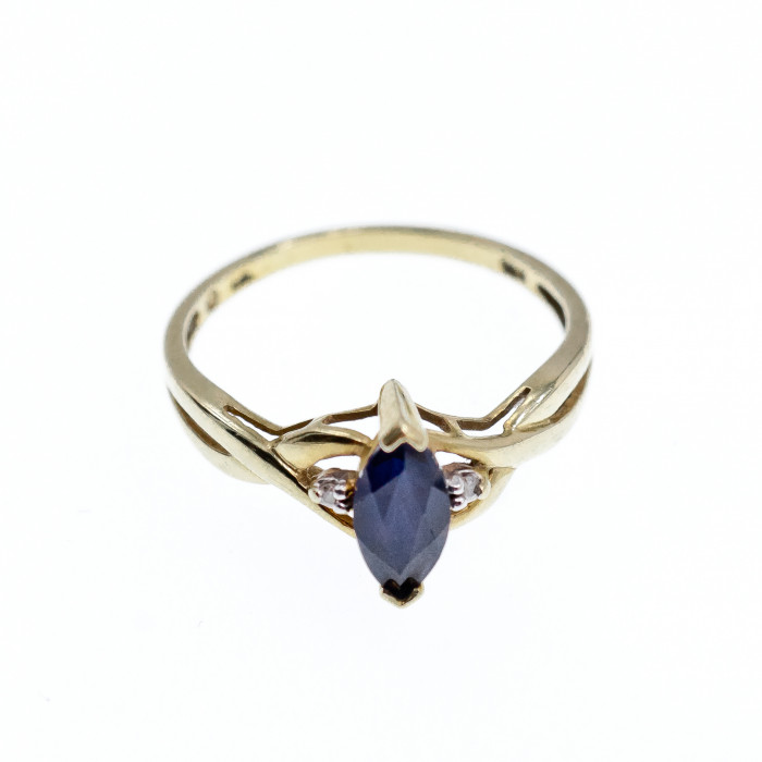 Sky Jewelry Золотое кольцо со шпинелью и бриллиантами  Классика